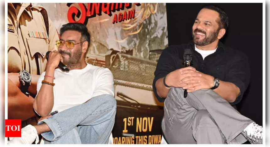 Ajay Devgn and Rohit Shetty surprise fans as they attend special screening of 'Singham'; share origin of 'Ata majhi satakli' - WATCH video |