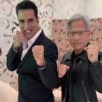 Akshay Kumar strikes a fun pose with Jensen Huang, talks about Martial Arts instead of AI | Hindi Movie News