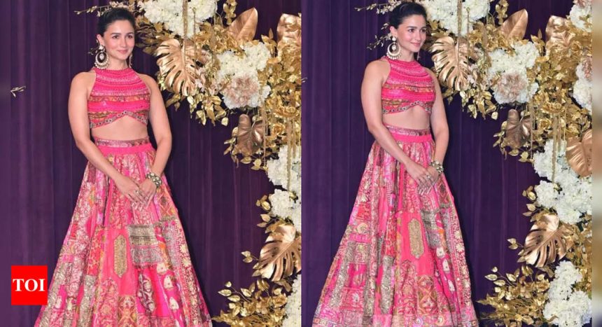 Alia Bhatt repeats her ‘mehendi’ lehenga at Manish Malhotra’s Diwali party 2024 | Hindi Movie News