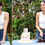 Ananya Panday cuts ‘Main apni favourite hoon’ cake and celebrates her 26th birthday with paparazzi - WATCH video | Hindi Movie News