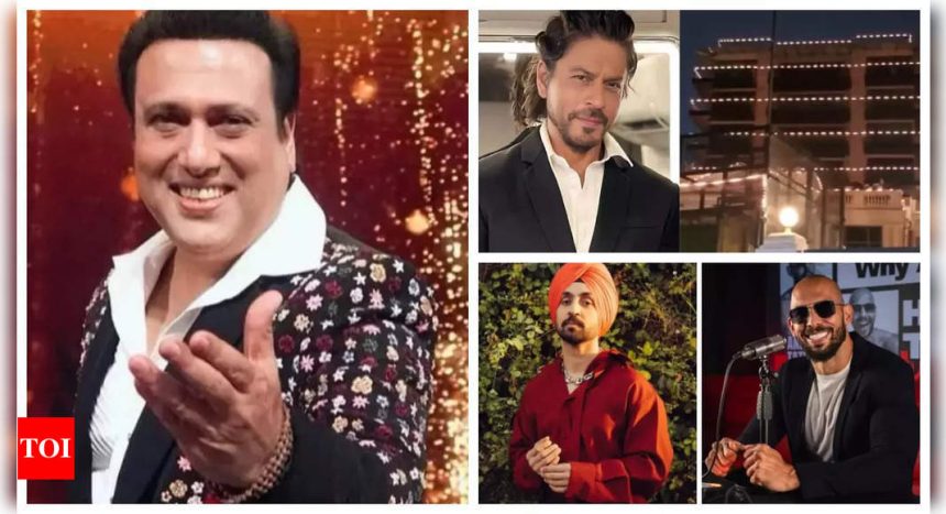 Andrew Tate's racist slur aimed at Diljit Dosanjh draws backlash, SRK's house lit up for Diwali and his 59th birthday, Health update on Govinda: Top 5 news |