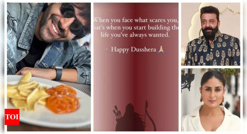 Dussehra: Dussehra 2024: Kartik Aaryan, Sanjay Dutt, Kareena Kapoor, and other celebs spread joy with heartfelt wishes