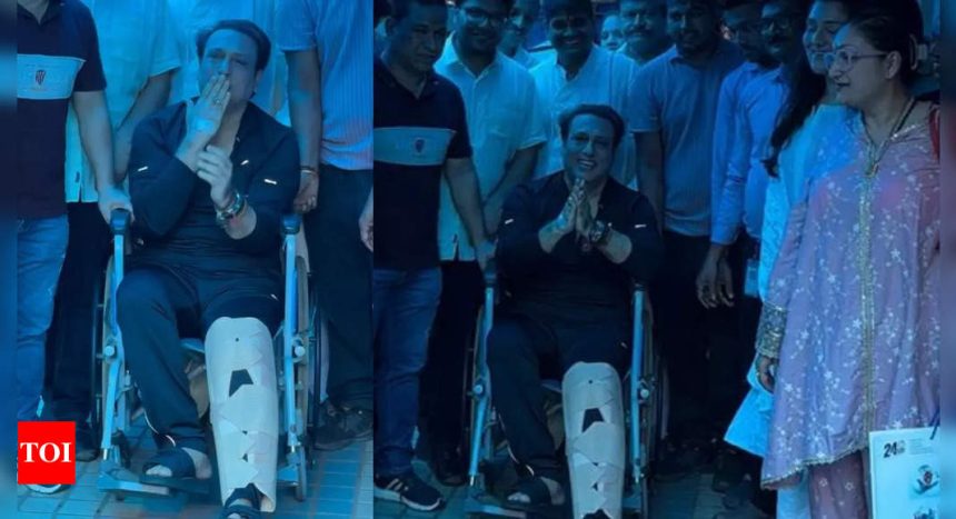 Govinda gets discharged, greets paps and thanks fans for all the love with flying kisses; his daughter Tina Ahuja gets emotional - WATCH VIDEO | Hindi Movie News