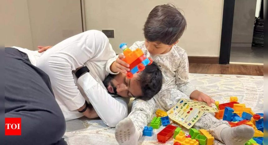 Hardik Pandya rests his head on son Agastya's lap, calls it the best feeling ever | Hindi Movie News