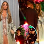 Jennifer Lopez goes glam for dinner with twins Max and Emme, 16