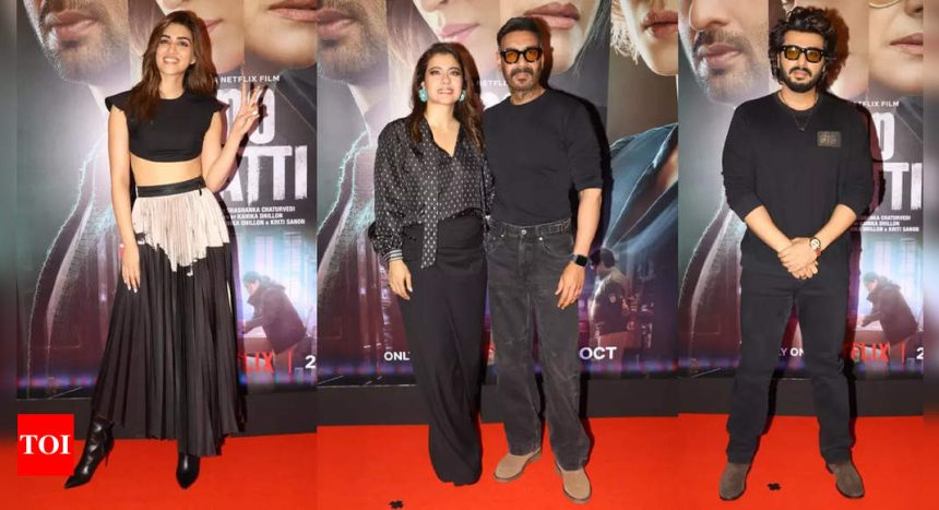 Kajol-Ajay Devgn, Kriti Sanon, Hina Khan, Arjun Kapoor and others stun at the screening of Do Patti | Hindi Movie News