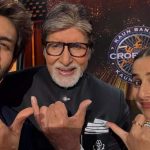 Kartik Aaryan and Vidya Balan strike a cool pose with Amitabh Bachchan ahead of the release of ‘Bhool Bhulaiyaa 3’; fans call it a 'Bhootverse' | Hindi Movie News