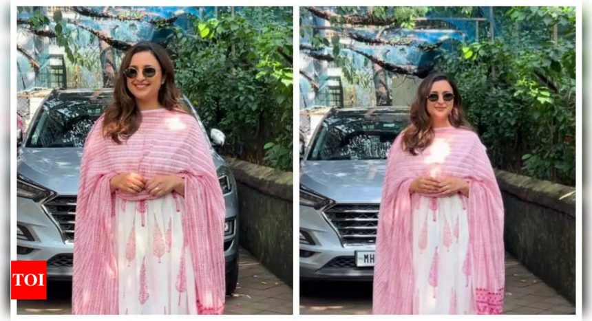 Parineeti Chopra stuns in pink suit, captivates fans | Hindi Movie News