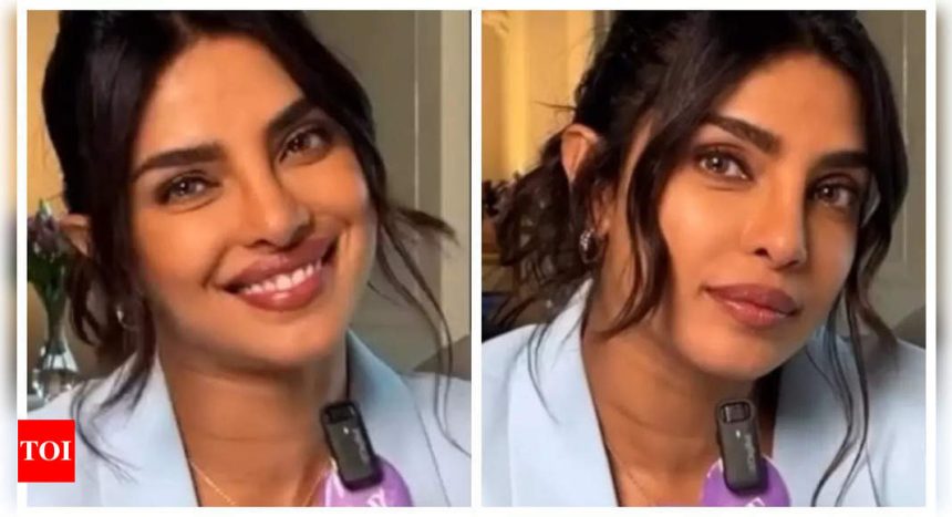 Priyanka Chopra stuns in an oversized suit as she surprises fans at event in Mumbai - WATCH |