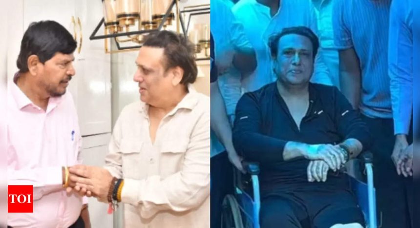 Rajya Sabha MP Ramdas Bandu Athawale visits Govinda as the actor recovers from a bullet injury | Hindi Movie News