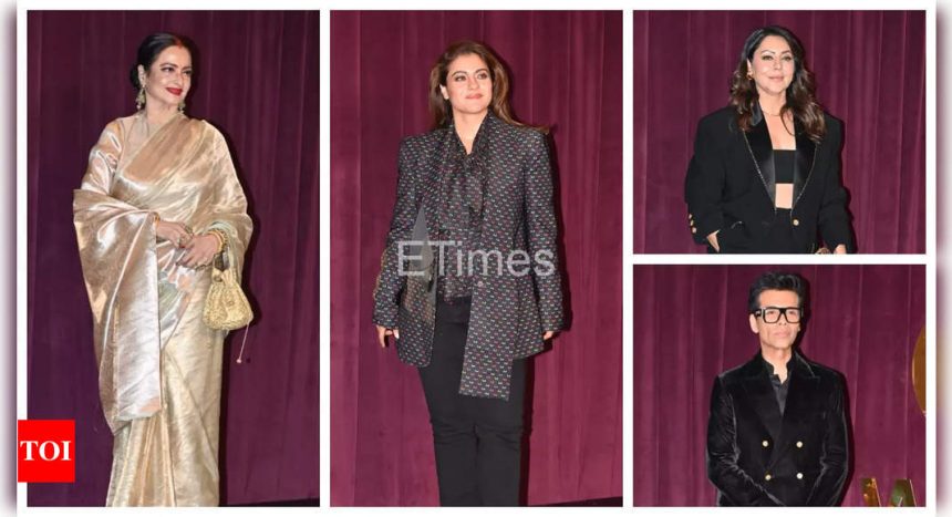 Rekha, Gauri Khan, Karan Johar, Kajol and others make heads turn at Manish Malhotra's new store launch - See photos |