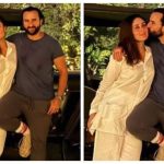 Saif Ali Khan kisses Kareena Kapoor in new photos as the couple celebrate their 12th wedding anniversary at Pataudi palace - See photos |