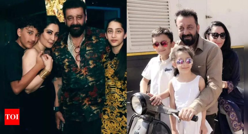 Sanjay Dutt and Maanayata celebrate their twins' birthday with adorable family photos; Trishala Dutt calls them her ‘hearts' | Hindi Movie News