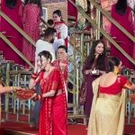 Sherlyn Chopra tries to touch Rani Mukerji's feet at Sindoor khela in Durga pandal; The' Mardani' actress reacts | Hindi Movie News