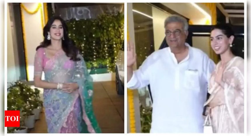 Shikhar Pahariya arrives at girlfriend Janhvi Kapoor's father Boney Kapoor's Diwali puja at his office - WATCH videos |