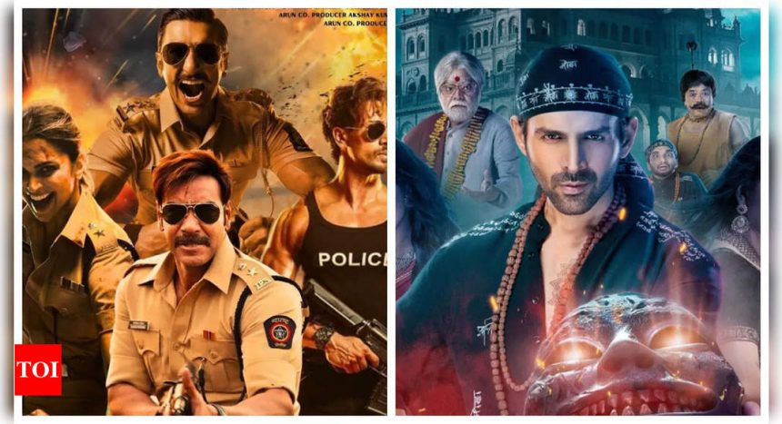 'Singham Again' targets Rs 35 crore opening, 'Bhool Bhulaiyaa 3' aims for Rs 25 crore on day 1 at the box office |