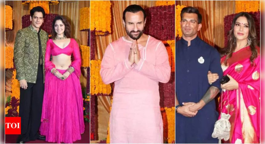 Vijay Varma-Tamannaah Bhatia, Bipasha Basu-Kara Singh Grover, Saif Ali Khan: Celebs dazzle at Ramesh Taurani's Diwali bash | Hindi Movie News