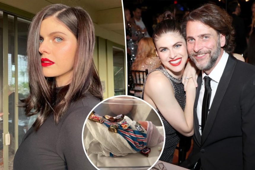 Alexandra Daddario welcomes first baby with husband Andrew Form, his third