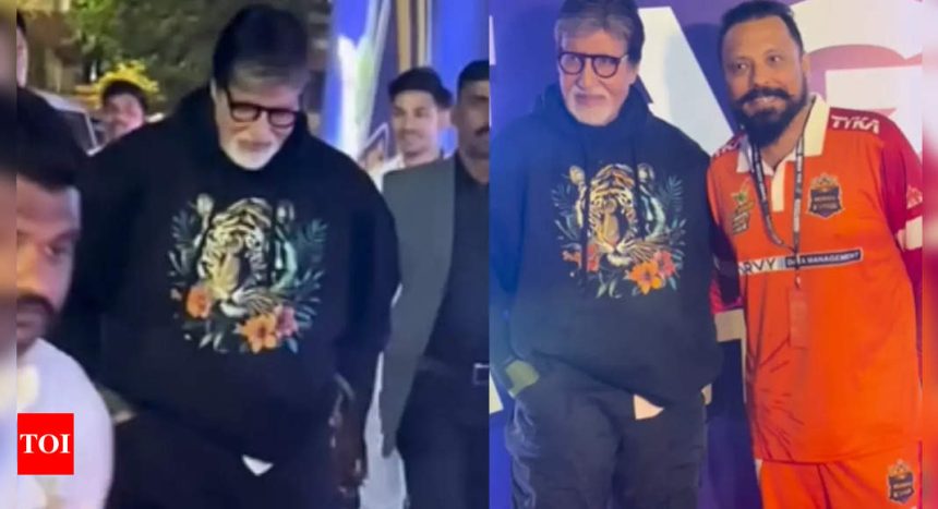 Amitabh Bachchan makes a stylish red carpet appearance at a sports event - Watch |