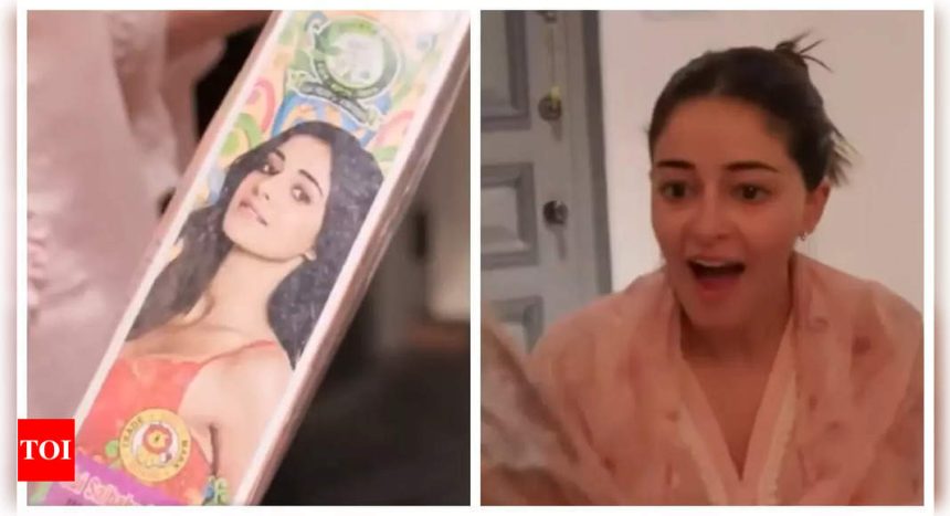 Ananya Panday can't contain her excitement as her pic appears on Diwali firecracker packet: 'That's my dream' - WATCH |