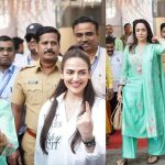 Hema Malini and Esha Deol show their inked fingers as they cast their vote at the Maharashtra Polls 2024: WATCH VIDEO | Hindi Movie News