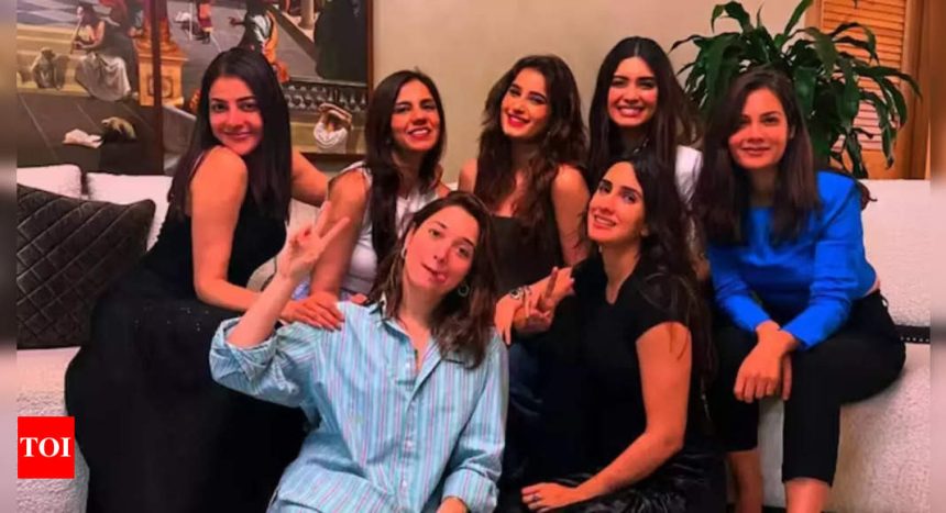 Tamannaah Bhatia spends a fun-filled evening with girl gang including Kajal Aggarwal, Diana Penty and Raveena Tandon's daughter Rasha Thadani | Hindi Movie News