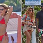 Jason Derulo's Ex Jena Frumes Wears Red Bikini During Family Beach Day