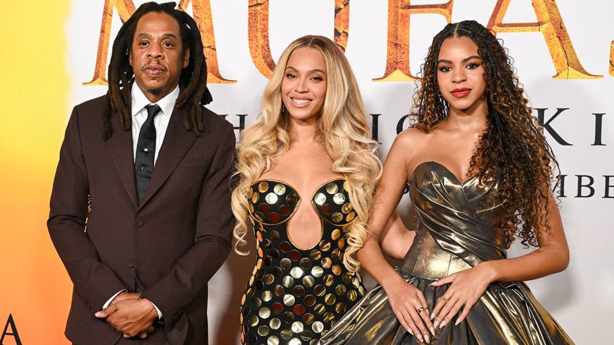 Jay-Z Attends 'Mufasa' Premiere With Beyonce and Blue Ivy Amid Rape Lawsuit