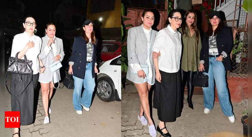 Kareena Kapoor Khan, Karisma Kapoor and Amrita Arora join Malaika Arora for a fun-filled night at her new restaurant | Hindi Movie News