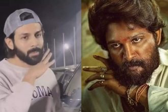 Kartik Aaryan proves he is a ‘Pushpa 2’ fan as he mimics Allu Arjun’s iconic style | Hindi Movie News