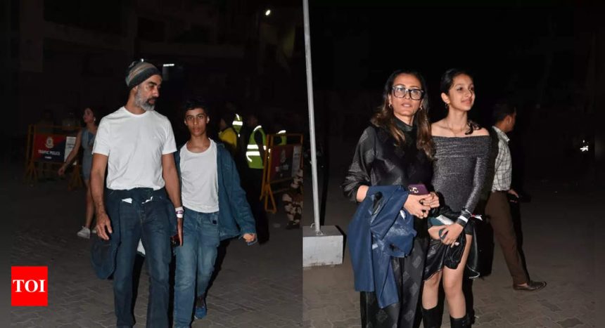 Namrata Shirodkar with daughter Sitara Ghattamaneni, Ranvir Shorey with son Haroon attend Dua Lipa's Mumbai concert - See photos | Hindi Movie News