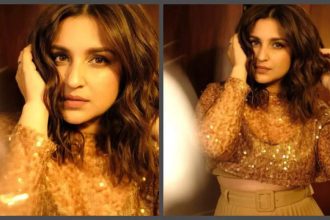 Parineeti Chopra reveals she is repeating her shimmery golden outfit; asks fans to guess where she wore it first - See photos |