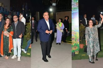 Radhika Merchant, Mukesh Ambani, Hema Malini, Vidya Balan, Harbhajan Singh and other celebs grace day 2 of annual function at Ambani school | Hindi Movie News