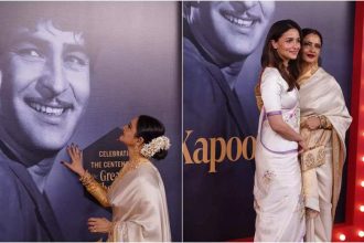 Rekha gets emotional as she pays tribute to Raj Kapoor, shares red carpet spotlight with Alia Bhatt at his 100th birth anniversary celebration