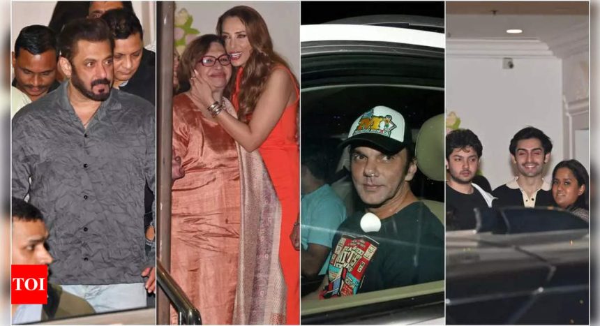 Salman Khan, Iulia Vantur, Helen, Sohail Khan and family celebrate Arbaaz Khan and Sshura's first wedding anniversary with close friends | Hindi Movie News