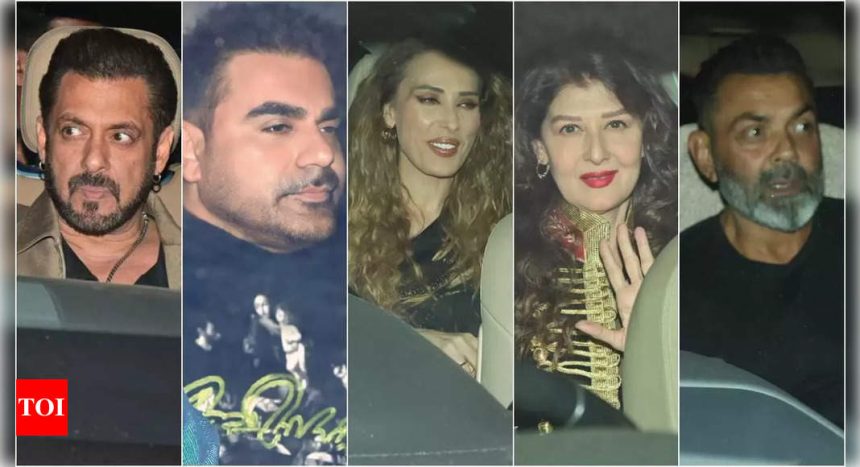 Salman Khan turns 59: Arbaaz Khan-Sshura, Iulia Vantur, Sangeeta Bijlani, Bobby Deol and close friends celebrate at Arpita Khan Sharma's residence | Hindi Movie News