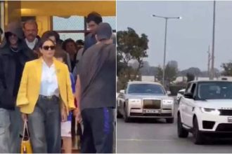 Shah Rukh Khan, Gauri Khan and AbRam arrive in Jamnagar to celebrate New Year 2025 with the Ambani family | Hindi Movie News