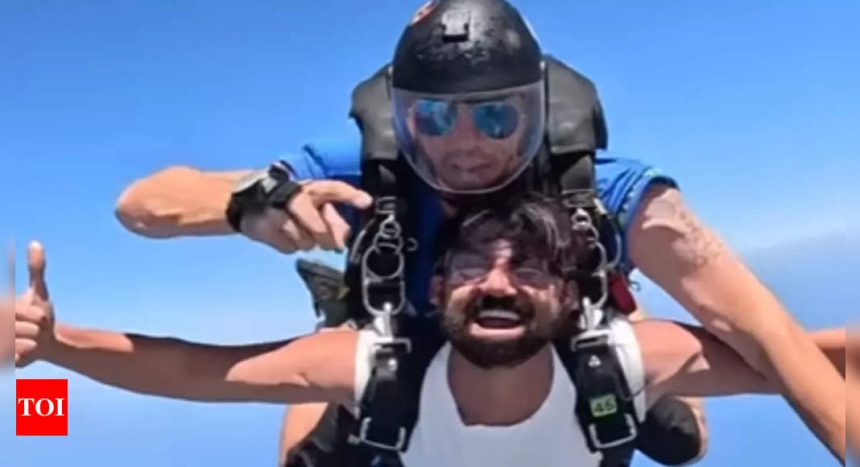 Sonakshi Sinha and Zaheer Iqbal celebrate 2 years of engagement with thrilling skydiving adventure | Hindi Movie News