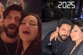 Sonakshi Sinha and Zaheer Iqbal shout happy new year as they welcome 2025 early in Australia | Hindi Movie News