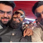 THIS photo of Madhuri Dixit photobombing Ranveer Singh and Ranbir Kapoor's selfie with Maniesh Paul is simple unmissable! |