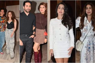 Tamannaah Bhatia and Vijay Varma steal the spotlight at Manish Malhotra's house party, Ayushmann Khurrana-Tahira, Nora Fatehi and Urmila Matondkar dazzle with stylish appearances | Hindi Movie News