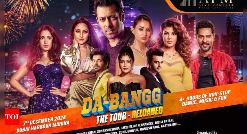 Tamannaah Bhatia joins Salman Khan as he heads to Dubai for sold-out Dabangg Reloaded show amid busy schedule - Exclusive | Hindi Movie News