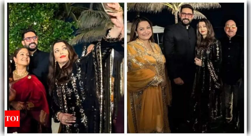 When Abhishek Bachchan, Aishwarya Rai, and Aaradhya Dance to 'Desi Girl' in viral wedding video, fans resurfaced their family bond amid divorce rumors | Hindi Movie News