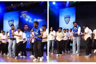 Abhishek Bachchan grooves to Rajinikanth's 'Manasilaayo' as he takes on the dance floor with students at school event - WATCH video |