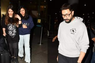 Aishwarya Rai Bachchan says 'chala chala' adorably in Marathi, wishes 'Happy New Year', Abhishek Bachchan wins the internet as a protective husband, father - WATCH VIDEO | Hindi Movie News