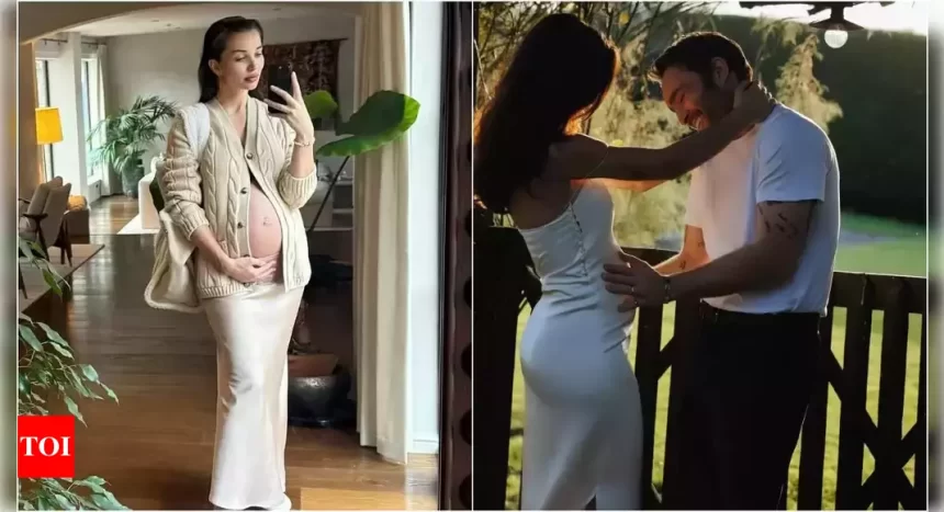 Amy Jackson flaunts 8-month baby bump in style, husband Ed Westwick goes gaga over her pregnancy glow