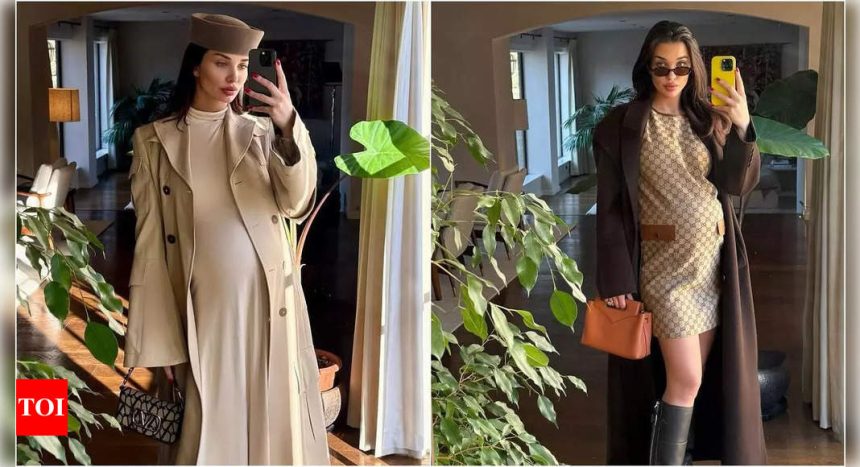 Amy Jackson's baby bump series wins hearts, mom-to-be flaunts her chic maternity style | Hindi Movie News