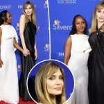 Angelina Jolie shows off new bangs while attending Palm Springs Film Festival Awards with daughter Zahara