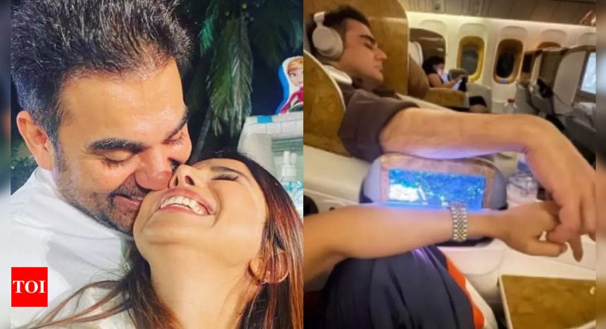 Arbaaz Khan and Sshura Khan’s adorable moment on a flight steals the spotlight online | Hindi Movie News