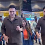 Arbaaz Khan steals the spotlight with slow-motion walk at Mumbai airport, accompanied by wife Shura Khan | Hindi Movie News